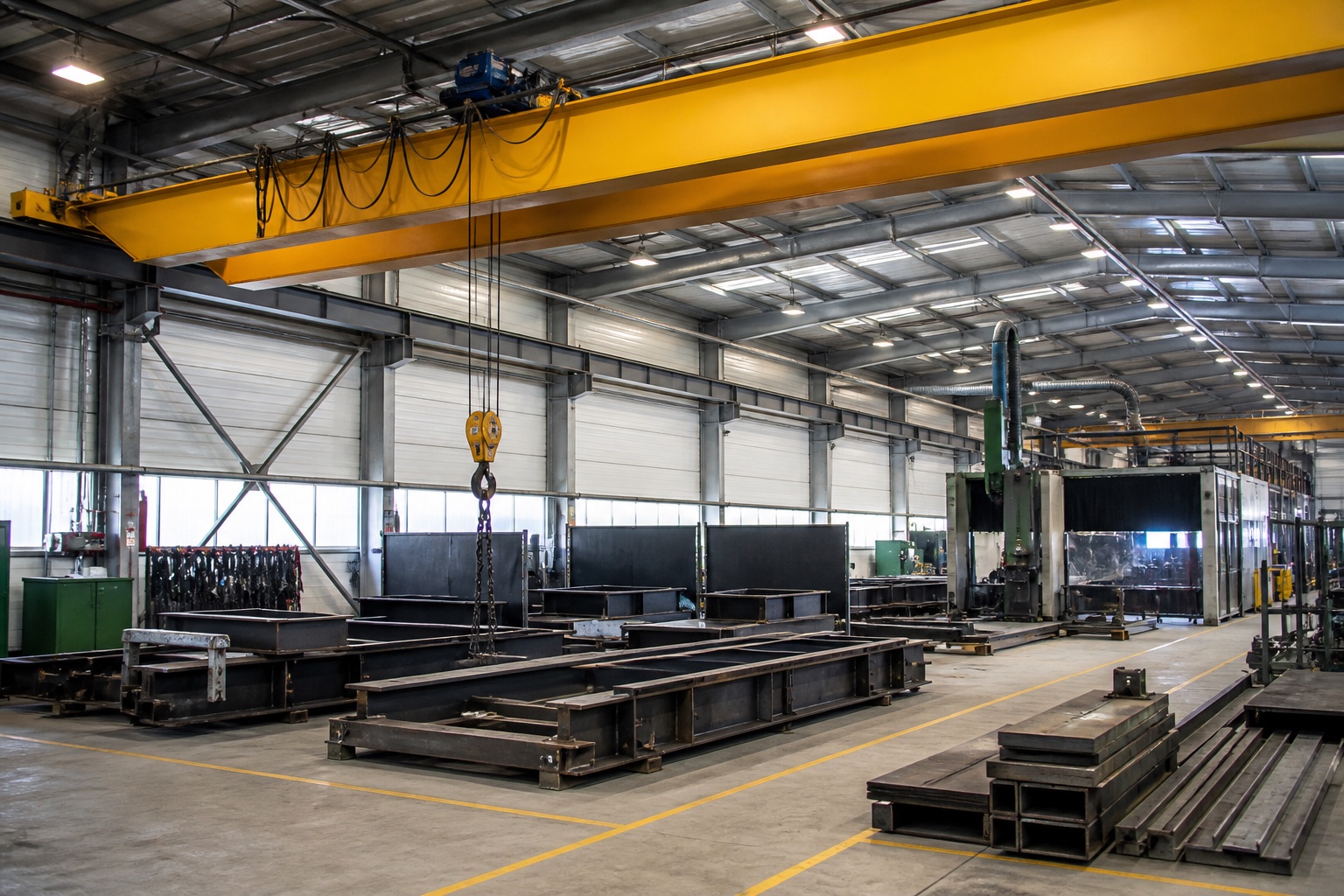 Overhead crane beam and industrial handling equipment